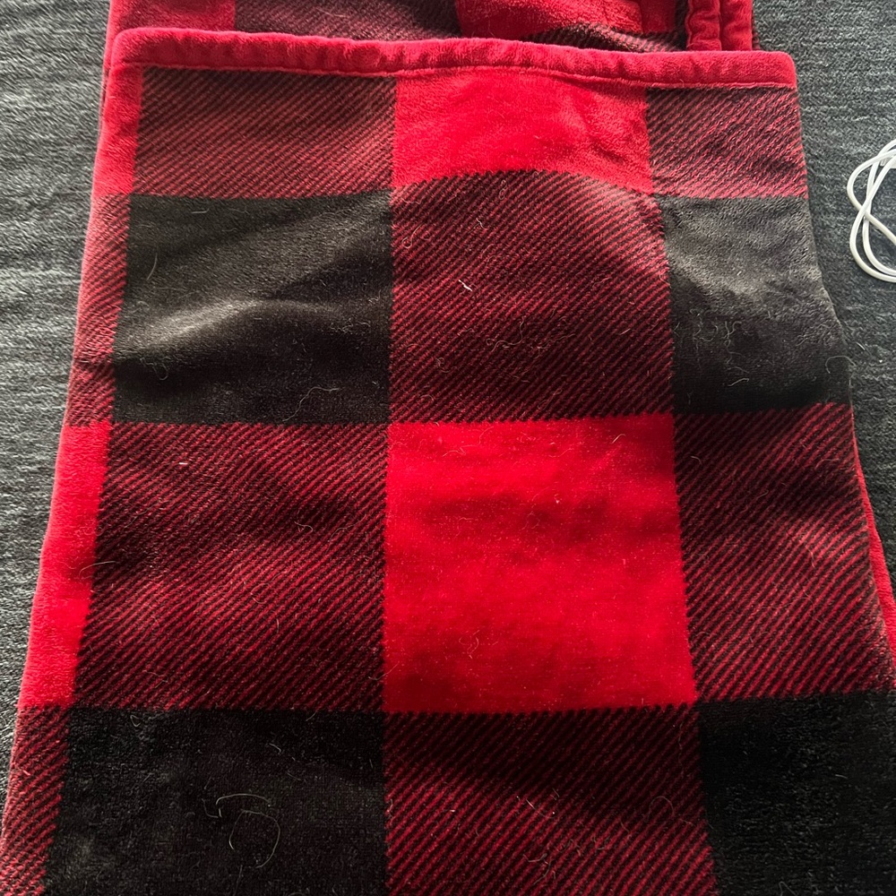 Red and Black Plaid Blanket